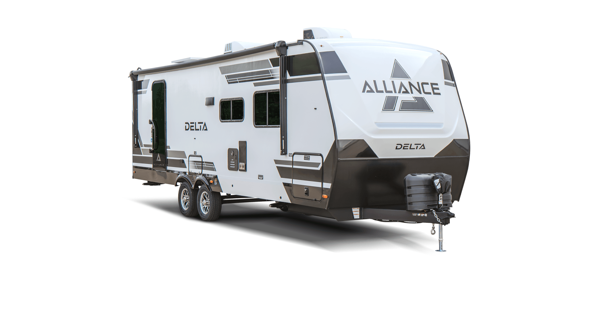 Alliance RV Delta premium travel trailer floorplan with modern interior design