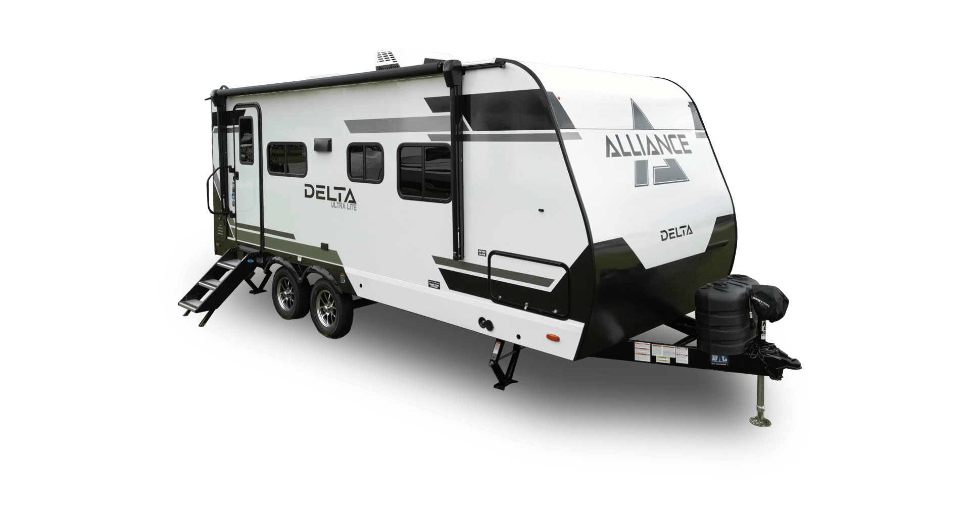 Alliance RV Delta premium travel trailer floorplan with modern interior design
