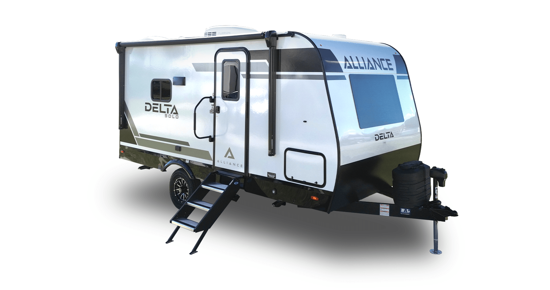 Alliance RV Delta premium travel trailer floorplan with modern interior design