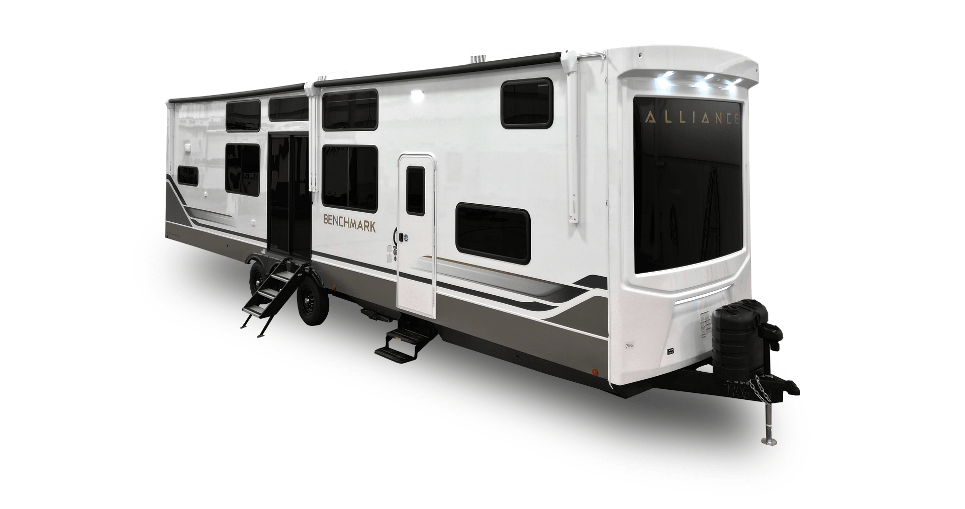 Alliance RV Benchmark destination trailer floorplan with residential comfort and spacious living