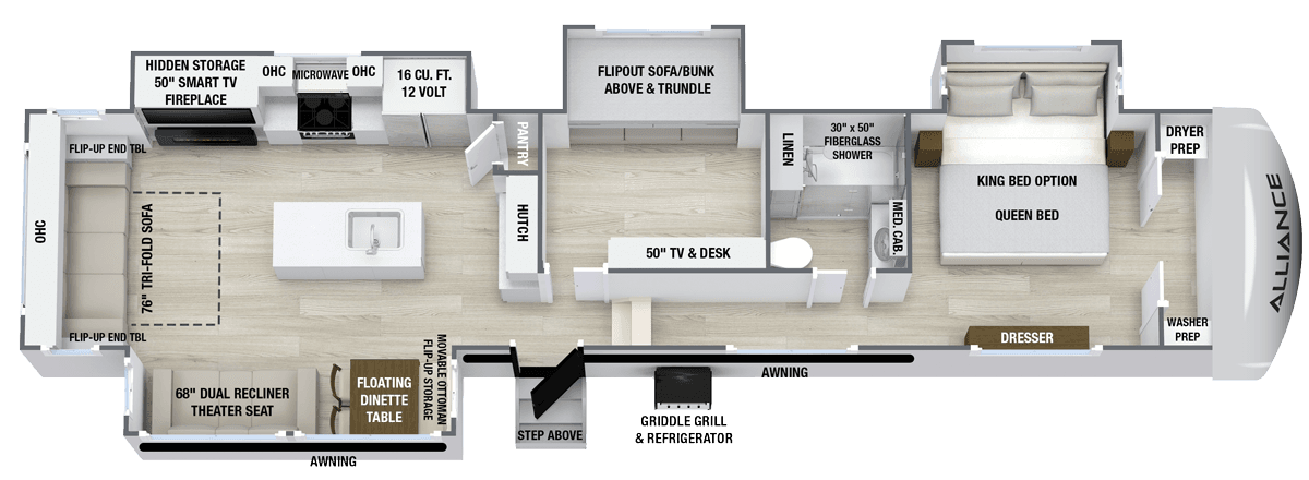 Avenue 39MBR floorplan layout