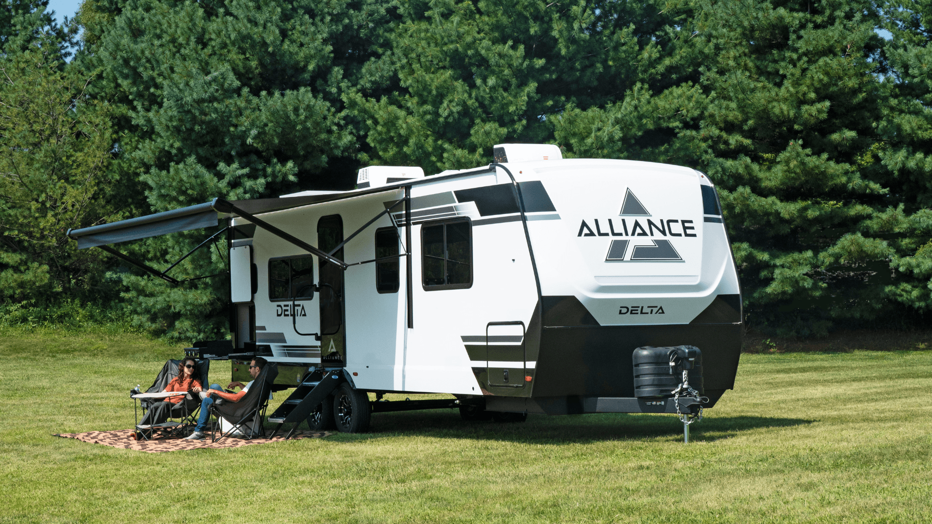 Alliance RV Delta premium travel trailer floorplan with modern interior design