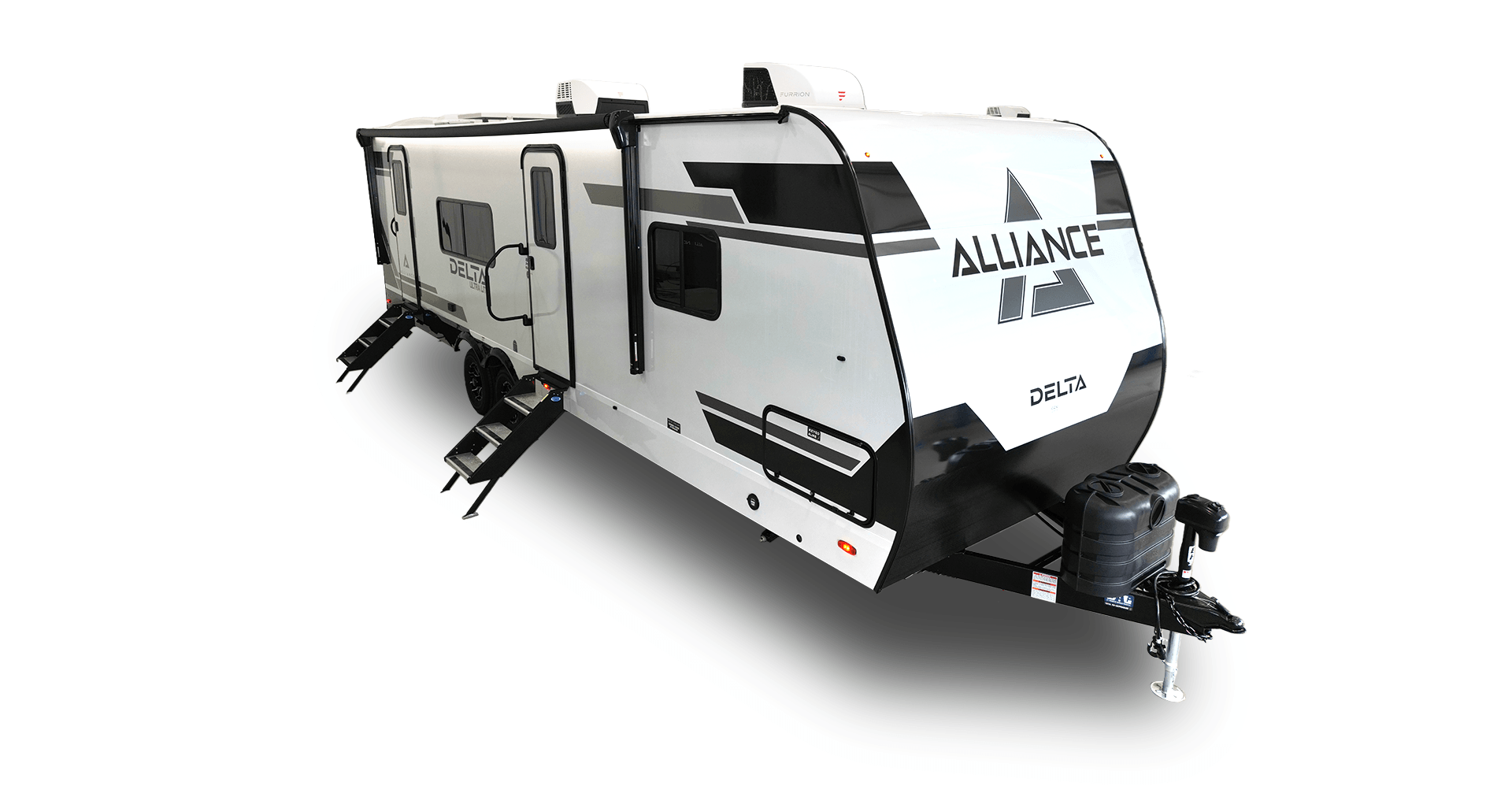 Alliance RV Delta premium travel trailer floorplan with modern interior design