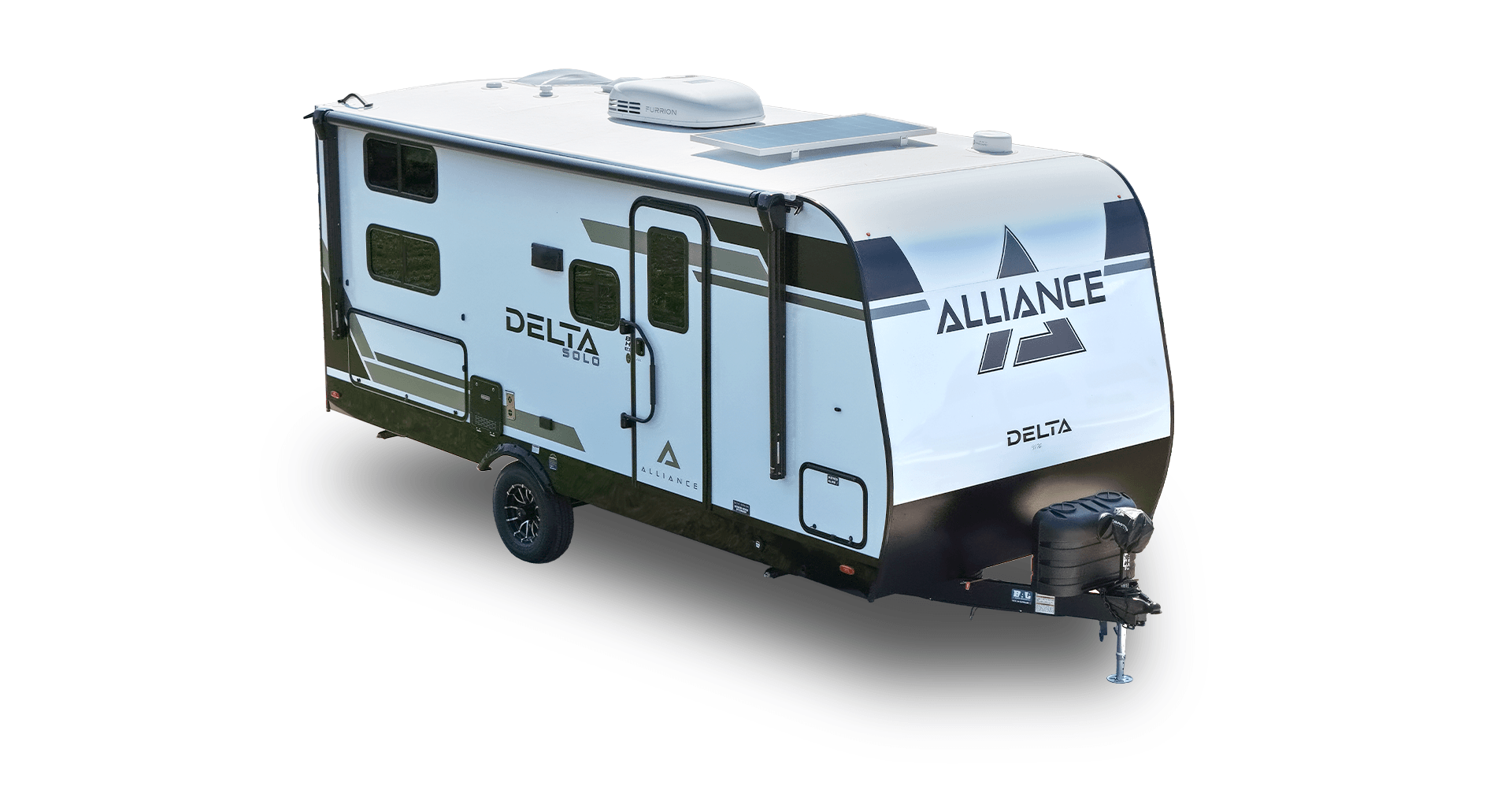 Alliance RV Delta premium travel trailer floorplan with modern interior design