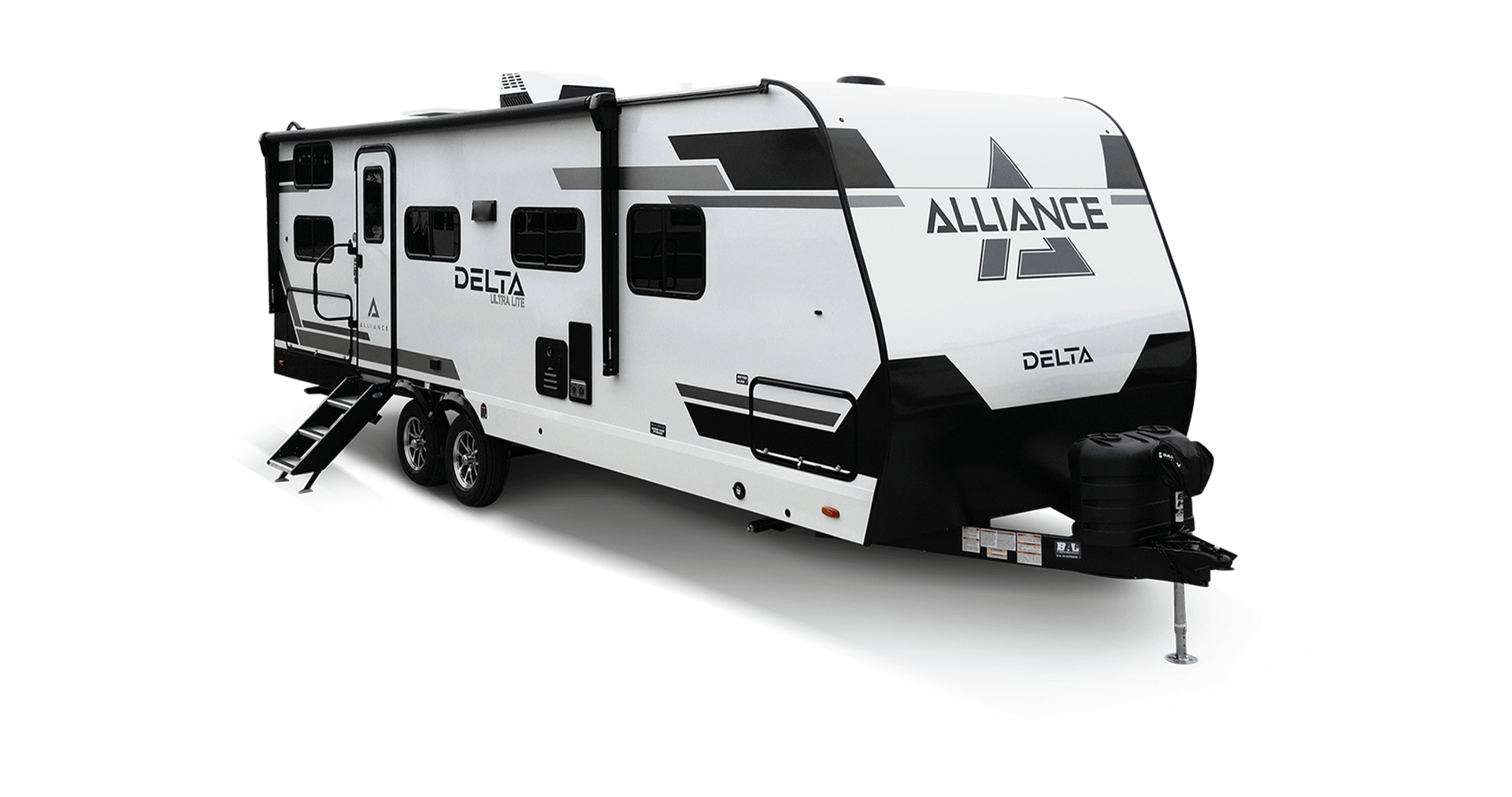 Alliance RV Delta premium travel trailer floorplan with modern interior design