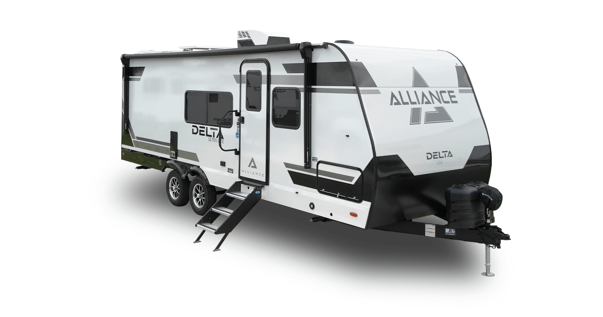 Alliance RV Delta premium travel trailer floorplan with modern interior design