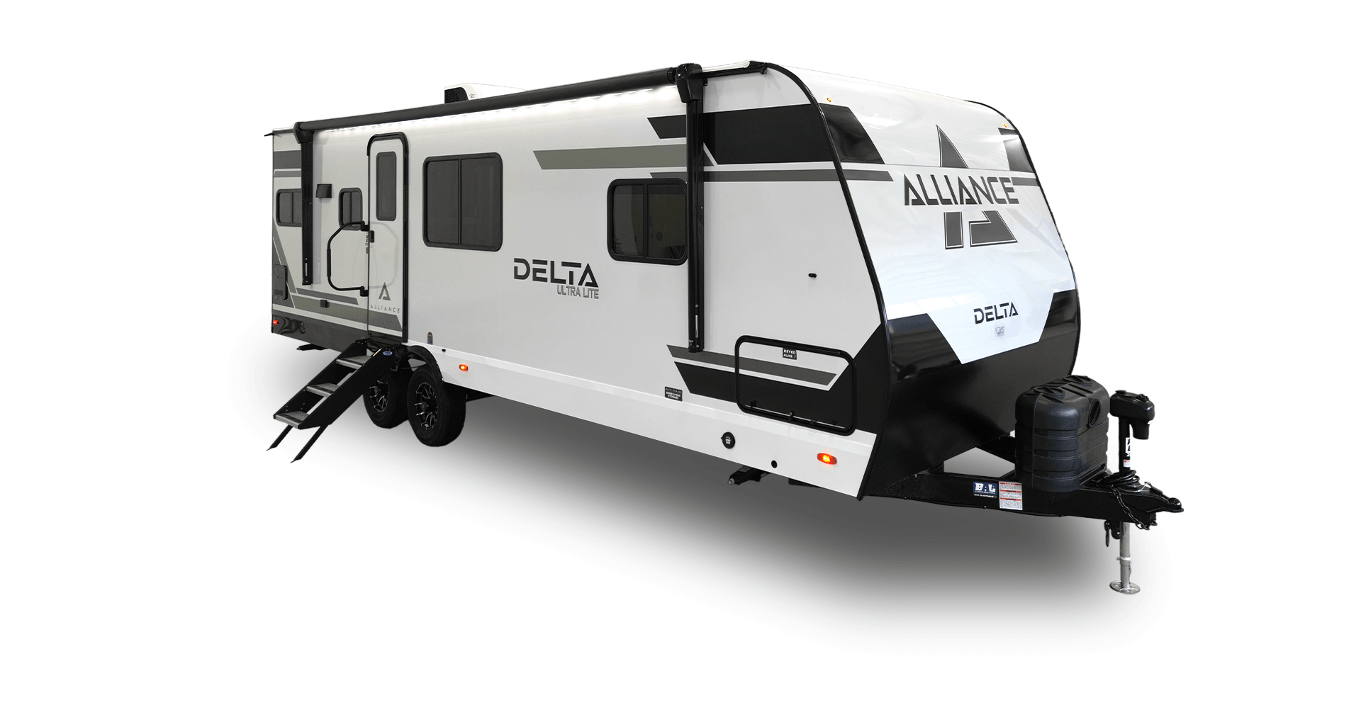 Alliance RV Delta premium travel trailer floorplan with modern interior design