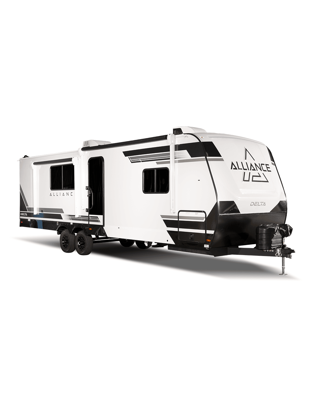 Alliance RV Delta premium travel trailer floorplan with modern interior design