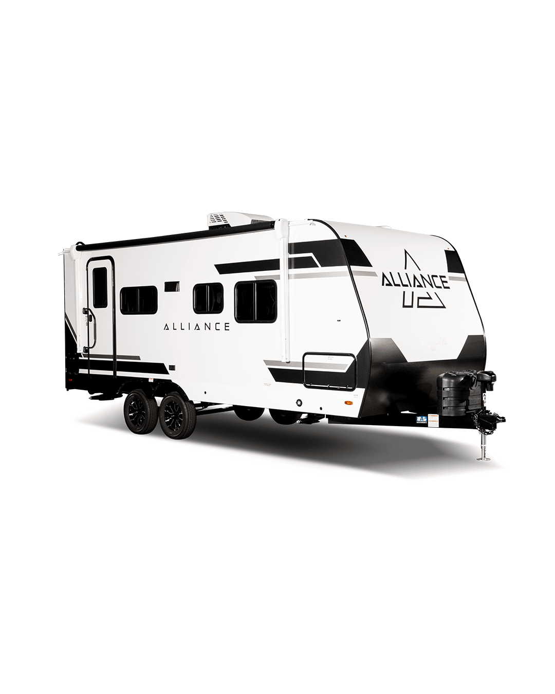 Alliance RV Delta premium travel trailer floorplan with modern interior design