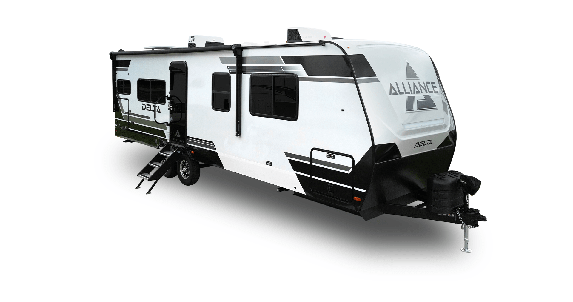 Alliance RV Delta premium travel trailer floorplan with modern interior design