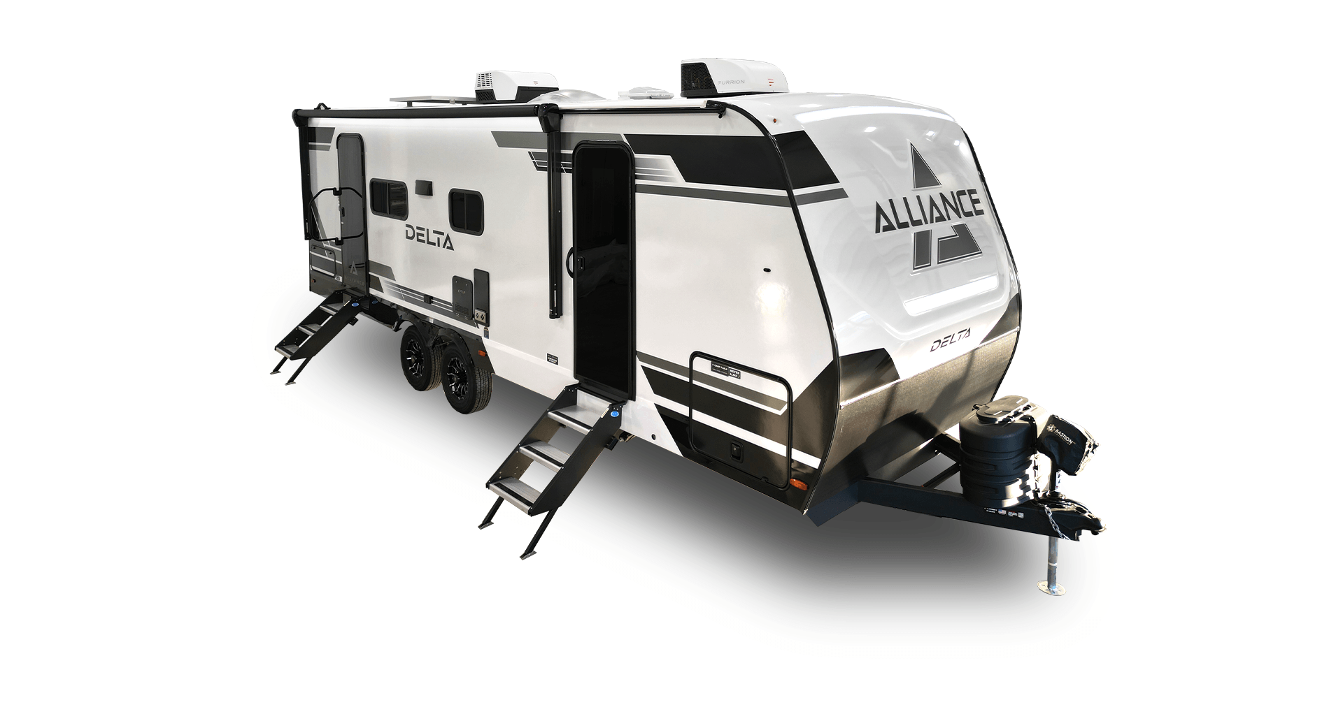 Alliance RV Delta premium travel trailer floorplan with modern interior design