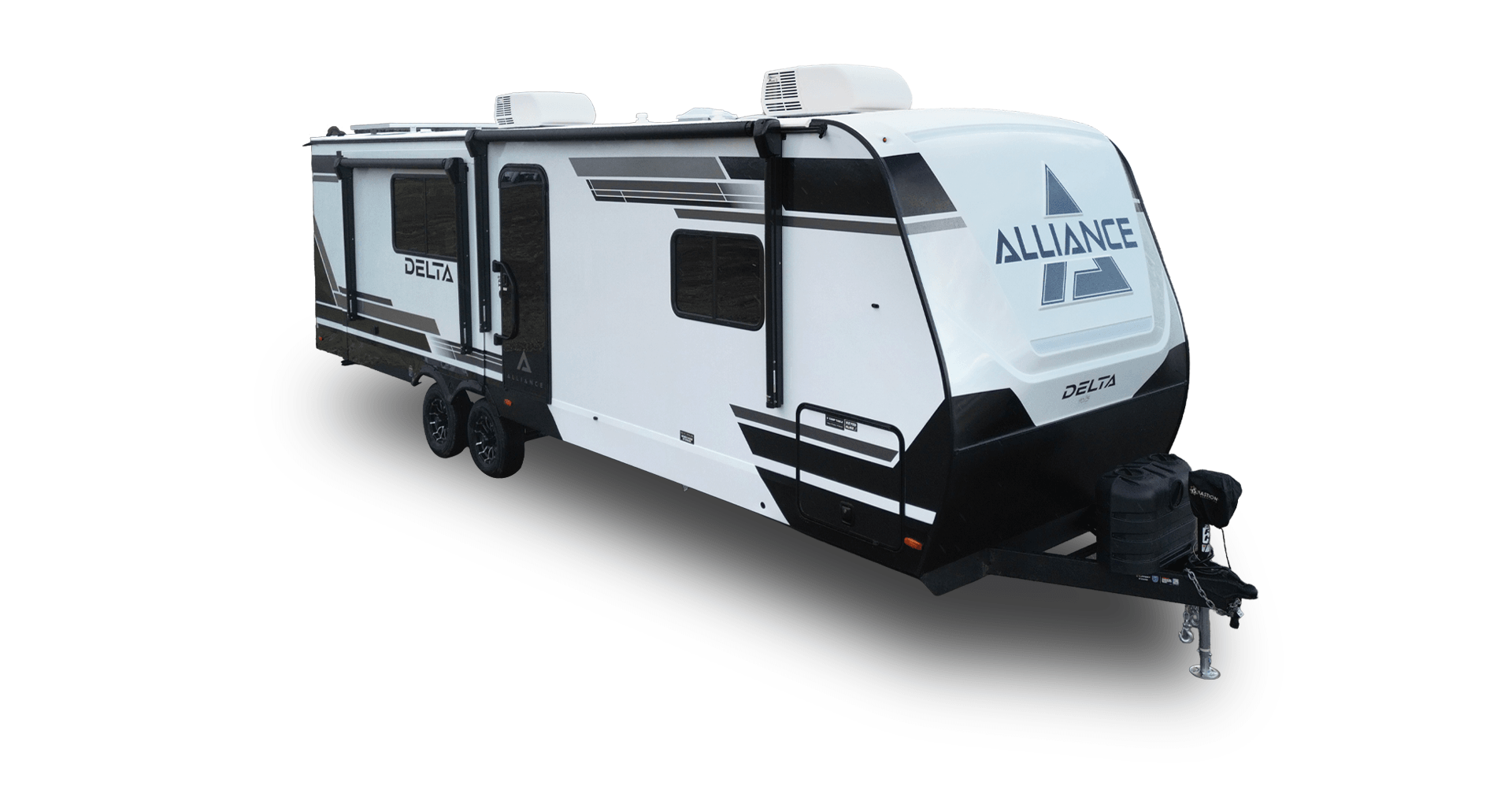 Alliance RV Delta premium travel trailer floorplan with modern interior design