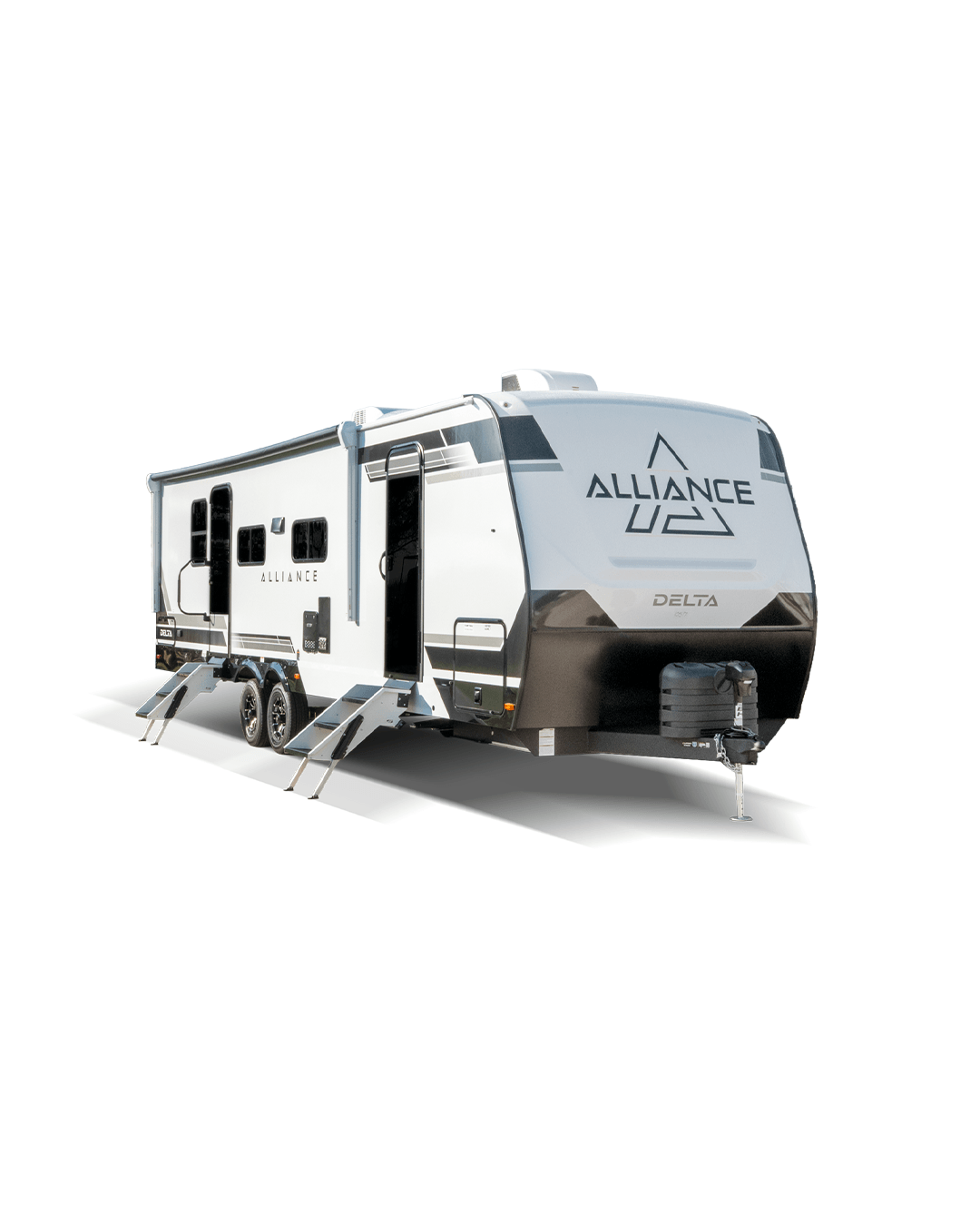 Alliance RV Delta premium travel trailer floorplan with modern interior design