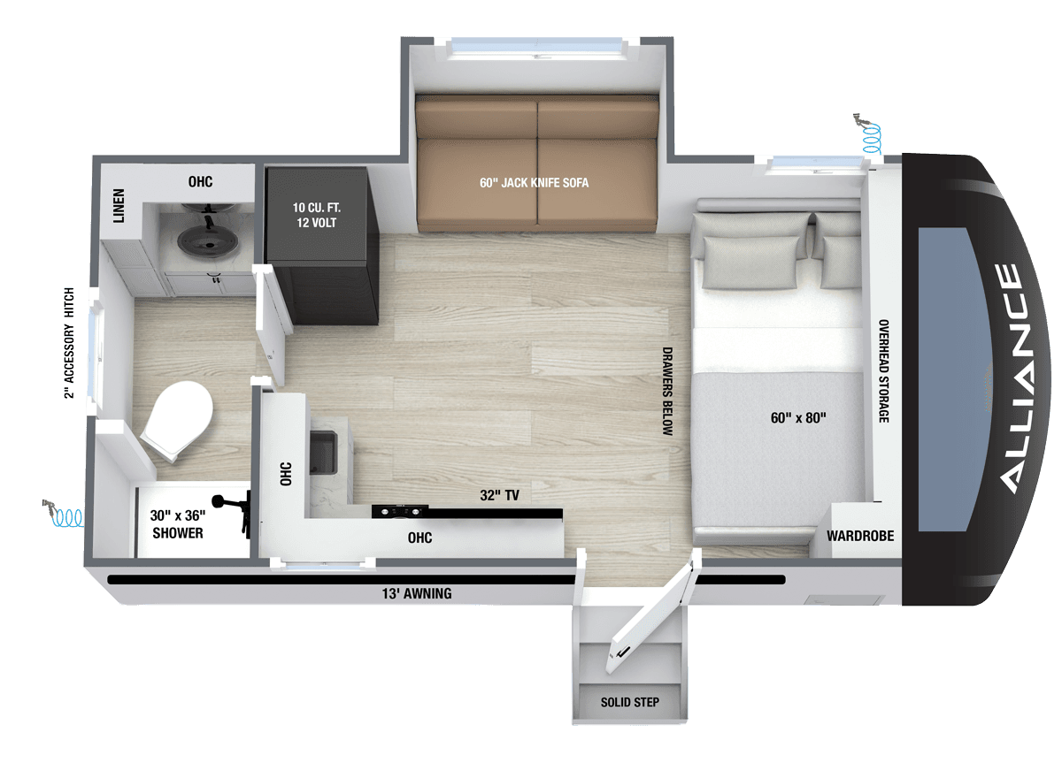 2027 Delta ML166 luxury delta solo floorplan layout