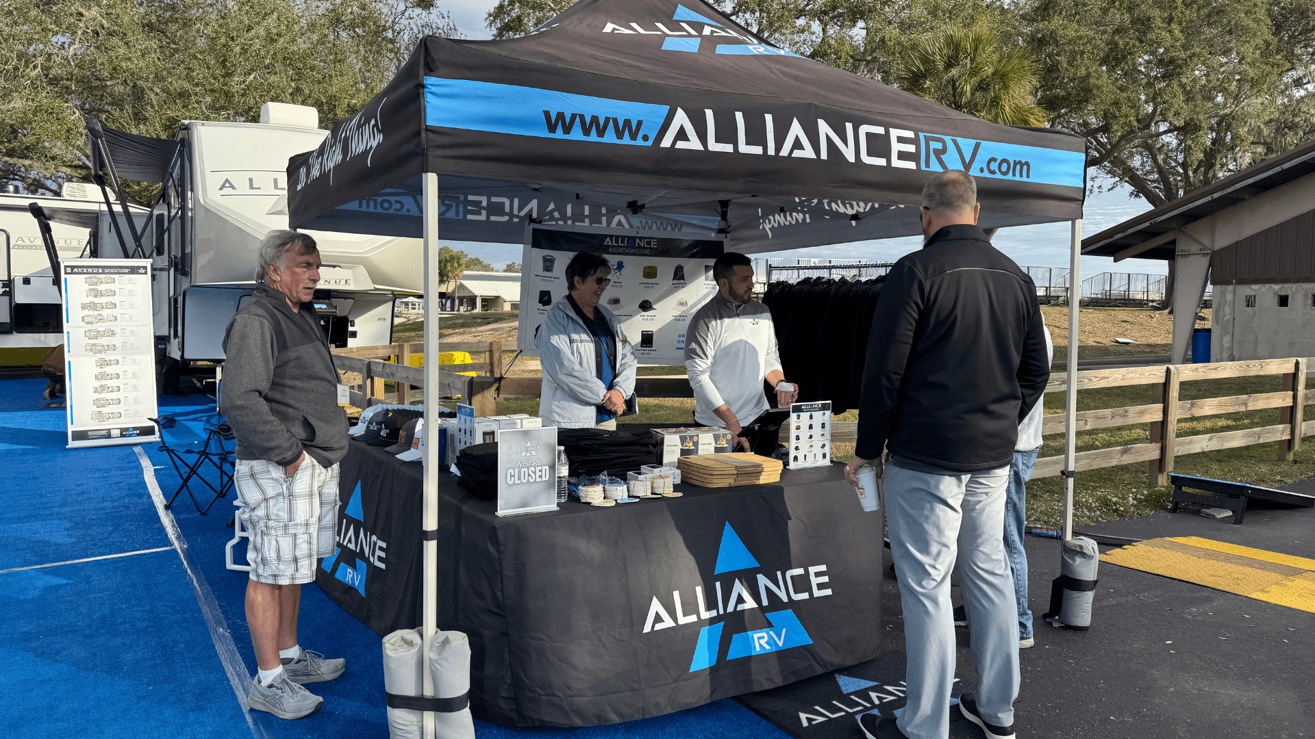 Luxury Alliance RV interior with premium finishes and residential appliances