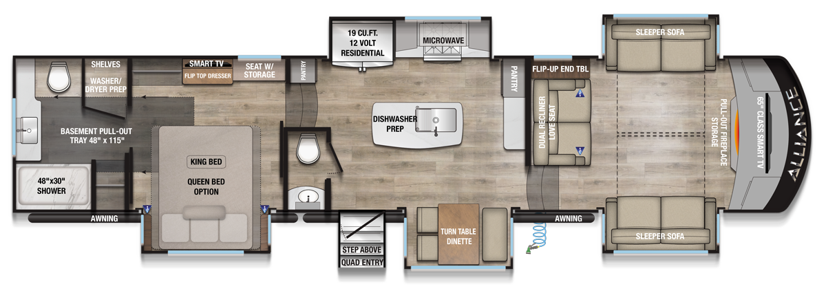 2026 Paradigm 385FL Floorplan