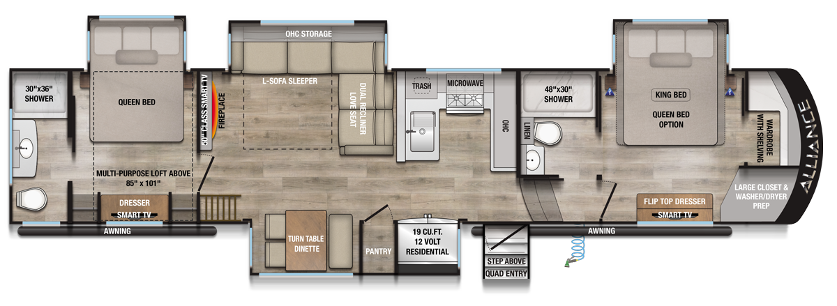 2026 Paradigm 395DS Floorplan