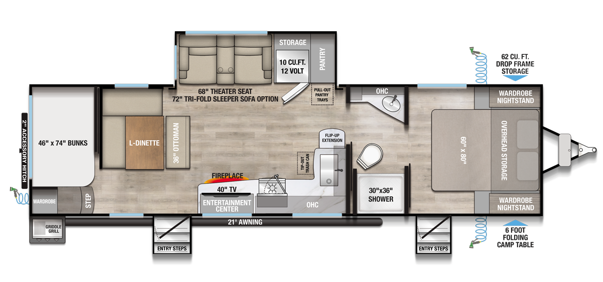 2026 Delta Ultra Light 291BH Floorplan